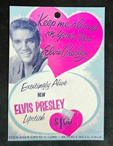 ELVIS PRESLEY LIPSTICK π Reproduction Backing Card πΈ 12.5cm x 9cm - Picture 1 of 1