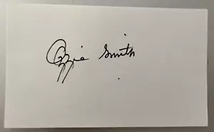OZZIE SMITH HOF AUTH. AUTOGRAPHED 3 X 5 INDEX CARD PADRES, CARDINALS NM - Picture 1 of 1