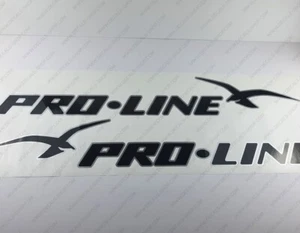 PRO LINE LOGO SILVER/BLACK DECALS STICKERS 40" x 6.2" 2pcs. - Picture 1 of 6