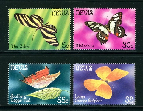 Nevis Scott #142-145 MNH Butterflies Insects Fauna CV$2+ 396291 Cover