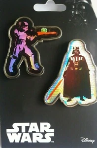 UK DISNEY STAR WARS PINS PIN SET - DARTH VADER / STORMTROOPER *NEW* - Picture 1 of 2