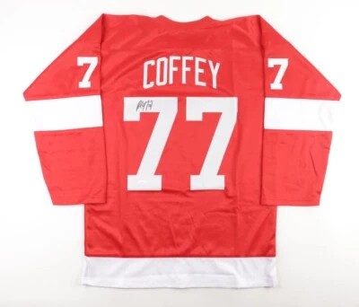 Paul Coffey Signed Detroit Red Wings Jersey (JSA COA) NHL HOF 2004 Defenseman - Image 1 of 4