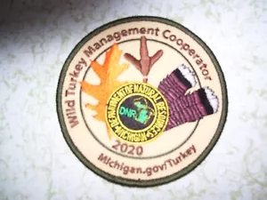 2020 NWTF MICHIGAN SUCCESSFUL DNR TURKEY HUNTING PATCH - DEER - BEAR - ELK - Picture 1 of 1