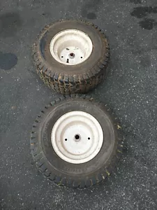 2 Carlisle Turf Saver 18x8.50-8 Tire and Wheel Assembly W/Rims From Craftsman LT - Picture 1 of 10