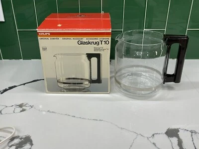 Jarra de vidrio de repuesto Krups T10 jarra de vidrio de 10 tazas jarra 020-33 001 W Alemania Foto 1 de 4