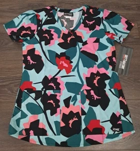 Women's Floral Grey's Anatomy Scrub Top in Size Small Sku #15 - Picture 1 of 7