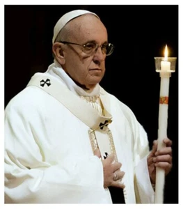 Tarjeta Santa del Papa Francisco más una medalla de óxido de plata de 1" del Papa Francisco - Imagen 1 de 3