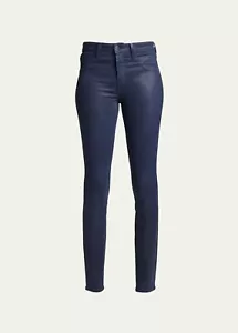 L'agence Margot Coated High Skinny Jeans Purple Pants Women’s Size 25 NWT - Picture 1 of 7