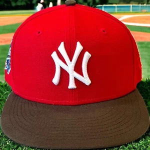 Gorra ajustada roja de los Yankees de Nueva York New Era 59Fifty 7 1/4 1999 logotipo de la Serie Mundial - Imagen 1 de 10