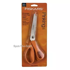 Fiskars Pinking Shears Scissors 9 Inches Long Zig Zag 194450-1002 - Picture 1 of 7