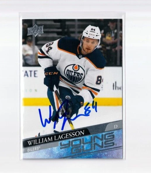 WILLIAM LAGESSON autographed '20/21 EDMONTON OILERS "Young Guns" rookie card - Image 1 of 1
