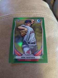 2014 Bowman Draft Chrome Green Refractors /150 Sam Hentges #CDP117 - Picture 1 of 2