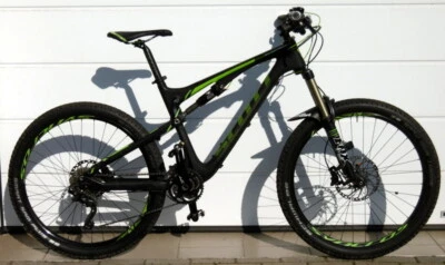 SCOTT GENIUS 720 Carbon MTB Fahrrad schwarz/grün Größe L / Räder 27,5"  - Bild 1 von 4