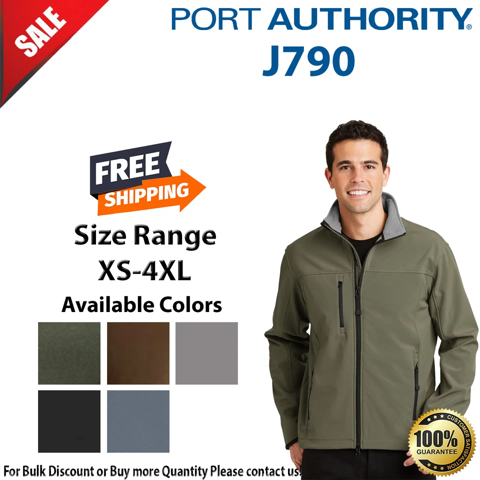 Port Authority Mens Long Sleeve Water Resistant Glacier Soft Shell Jacket J790 - Image 1 of 1