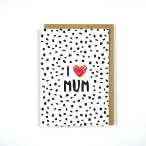 Greeting Card Mother's Day I Heart Mum - Picture 1 of 1