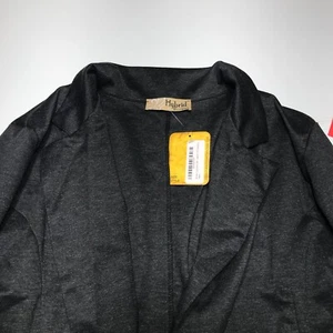 Hybrid & Co. Blazer Jacket Womens Size 2X NWT Casual Work Office Charcoal USA - Picture 1 of 13
