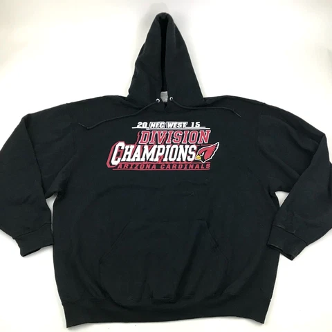 Arizona Cardinals Sweater Hoodie Size 2XL XXL Black Pullover NFL Long Sleeve Men Cover