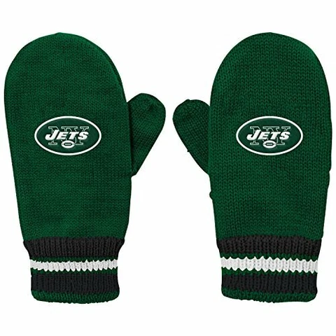 Outerstuff NFL Youth (8-20) New York Jets Team Mittens, Green, OSFM Cover