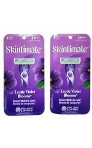Schick Skintimate Exotic Violet Blooms Disposable Razors 4ct (2 Pack) - Picture 1 of 1