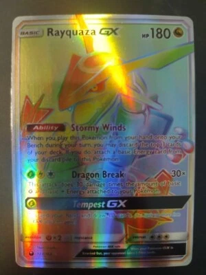 Pokemon TCG Rayquaza GX 177/168 Rainbow Secret Rare Celestial Storm NM LP - Image 1 of 2