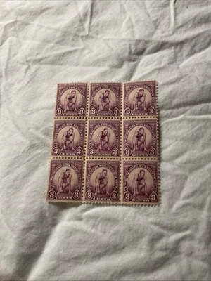 U.S.-(-1932-)-Sc.#718-RUNNER,LOS ANGELES OLYMPIC Games-BLOCK Of 9-Stamps-MNH-#11 - Image 1 of 3