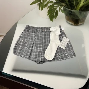 Project Rebel Pleated Knit Plaid Skort Size S Schoolgirl Academia Preppy NEW - Picture 1 of 10