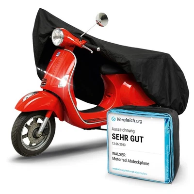 Motorrad Abdeckplane aus PVC, Vespa Abdeckplane S - 185x90x110 cm schwarz - Bild 1 von 4