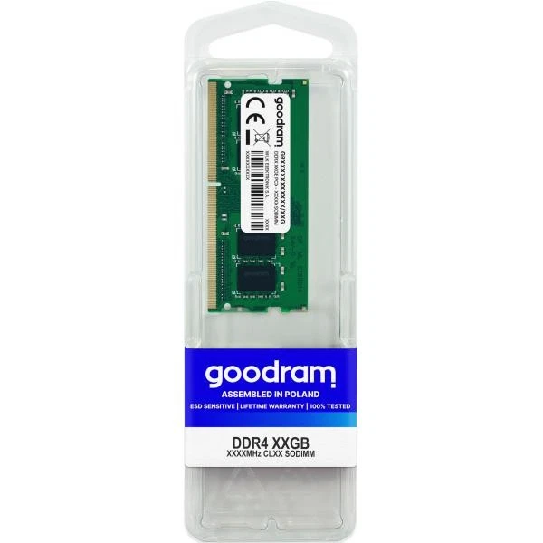 4899726 Goodram SO-DIMM DDR4 16GB 3200Mhz GR3200S464L22/16G GoodRam CL22