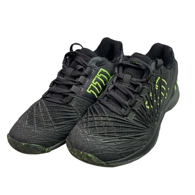 Wilson Tennis Shoes Boys 4 Black Neon Green Athletic Court Sneakers - Image 1 of 4