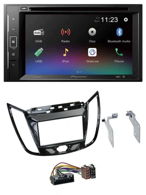 Pioneer Bluetooth MP3 USB 2DIN DAB DVD Autoradio für Ford C-Max Kuga Klavierlack - Bild 1 von 4