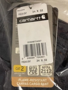 Carhartt Flame-Resistant Canvas Cargo Pant 34X32 NEW - Bild 1 von 3