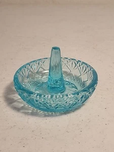 Vintage Fenton Turquoise Blue Ring Dish - Picture 1 of 3