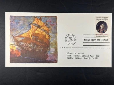 US FDC 1979 John Paul Jones Naval Victory I Have Not Yet Begun to Fight  a971 - Image 1 of 3