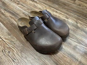 Birkenstock Boston Habana geöltes Leder braun Weichbettung normal EU 39 US 8 - Bild 1 von 7