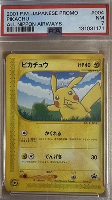 2001 PSA 7 Near Mint Pikachu 004/P Japanese All Nippon Airways Promo - Image 1 of 2
