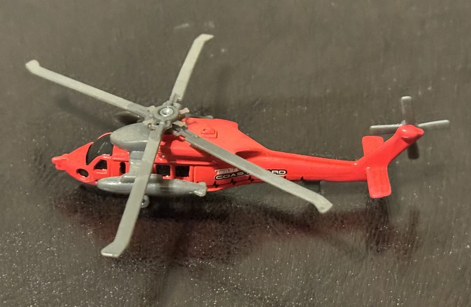 Maisto MH-60K Night Hawk Tonka Coast Guard Helicopter Red Diecast - Image 1 of 1