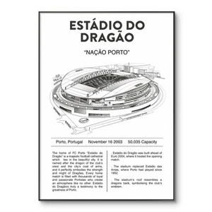 Póster de fútbol de Oporto, póster de Estádio do Dragão, póster del estadio de Oporto, impresión A4 - Imagen 1 de 4