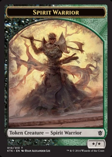 MTG - Spirit Warrior Token - Khans of Tarkir - NM, English Magic FLAT RATE SHIP - Image 1 of 1