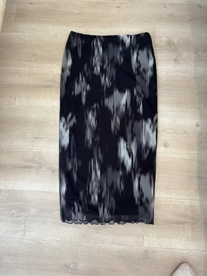 Maxi Skirt Size 12 F&F black grey stretch  - Image 1 of 4
