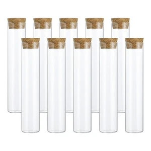 Tubos de ensayo de 45 ml, contenedores de tubo de ensayo de vidrio de 18 piezas de 4,72 x 0,98 pulgadas con tapón de corcho - Imagen 1 de 7