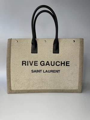 Saint Laurent Rive Gauche Tote Bag Canvas & Leather Unisex - Image 1 of 4