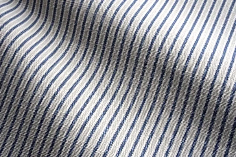 2 Yds Perennials Fabrics Tick Tock Stripe Denim 100% Solution Dyed Acrylic 54" W - Image 1 of 1