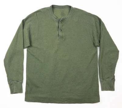 L.L. Camisa Henley de Lana Bean River Driver Para Hombre XL Verde Capa Base Térmica Foto 1 de 4