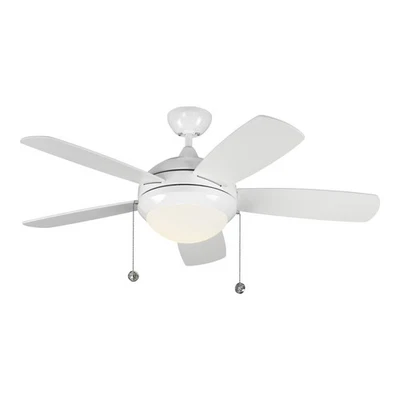 Discus Classic II 44" Indoor Ceiling Fan in White - Image 1 of 2