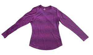 Segments Damen S Langarm Merinowolle Base Layer Oberteil Pullover Rundhals Rosa - Bild 1 von 4