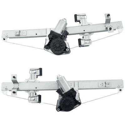 Juego de 2 reguladores de ventana de vidrio lado conductor y pasajero trasero para Chevy Par Foto 1 de 4