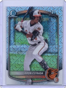 2025 Bowman - Chrome Prospects Aron Estrada #BCP-33 Mojo Refractor (RC) Orioles - Picture 1 of 2