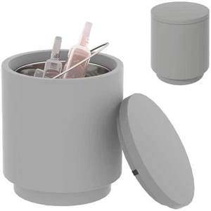 2.6 Gal Outdoor Cooler Side Table with Ice Bucket and Lid Light Gray - Picture 1 of 11