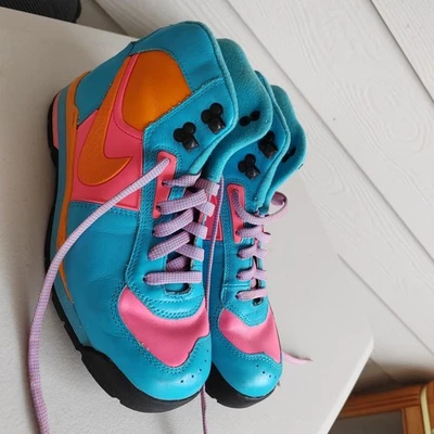 Nike Mujeres Botas de Senderismo Verde Azulado Rosa Naranja Trail Aire Libre Talla US 6.5 / EU 39 Foto 1 de 4