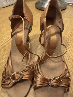 Capezio BR192 Stella Ballroom Shoe In Cinnamon adult Size 8 - Image 1 of 4